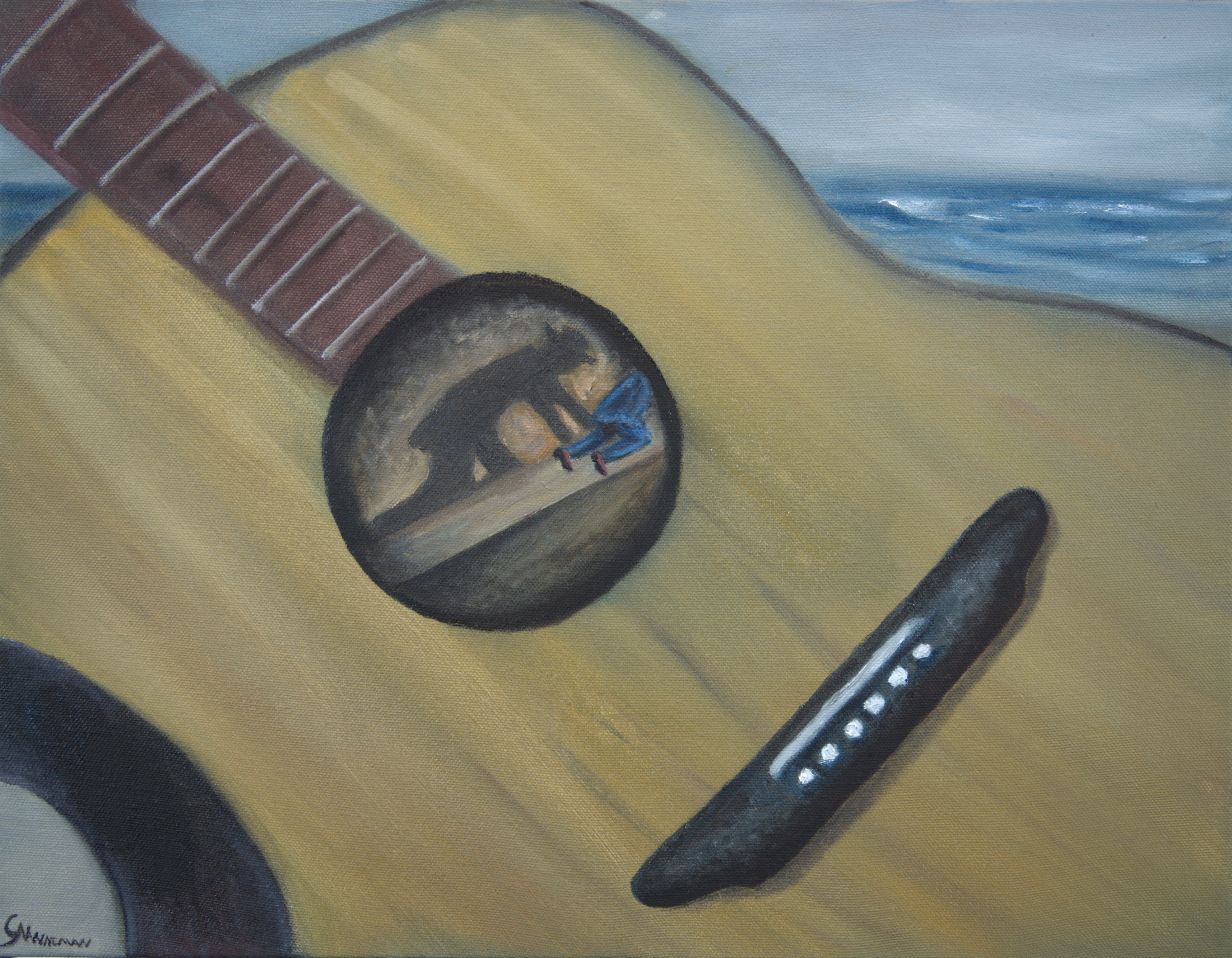 The Guitar Man — oil on canvas