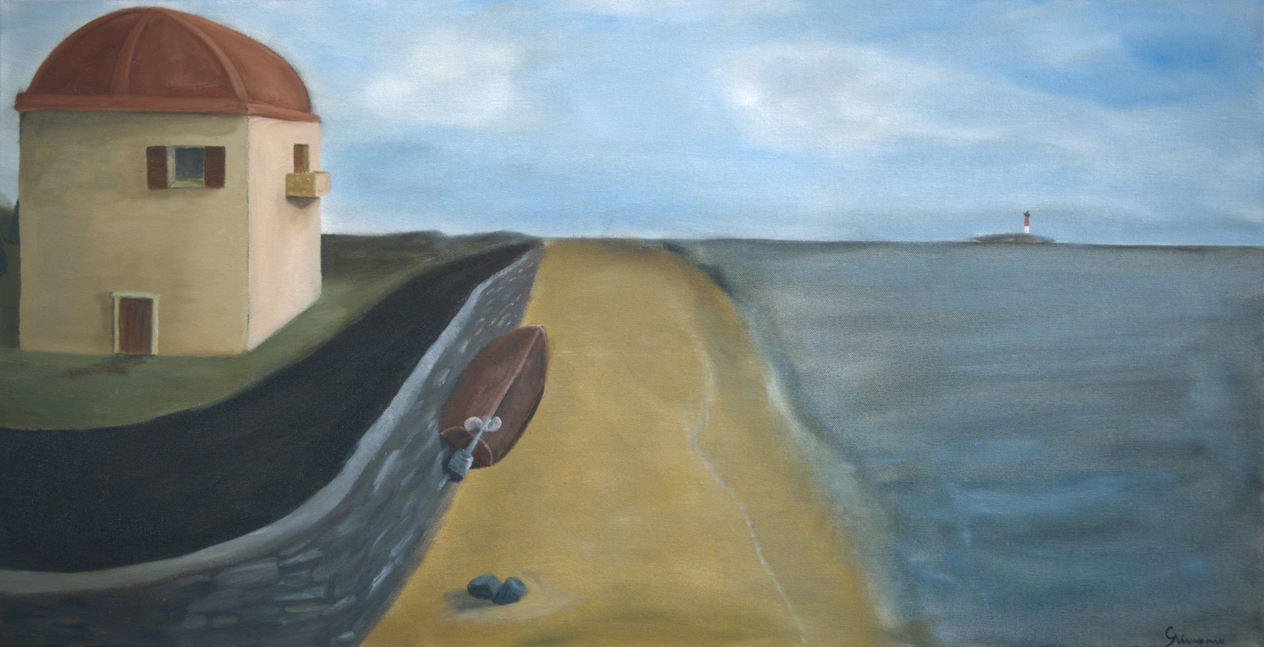 Lighthouse — oil on canvas